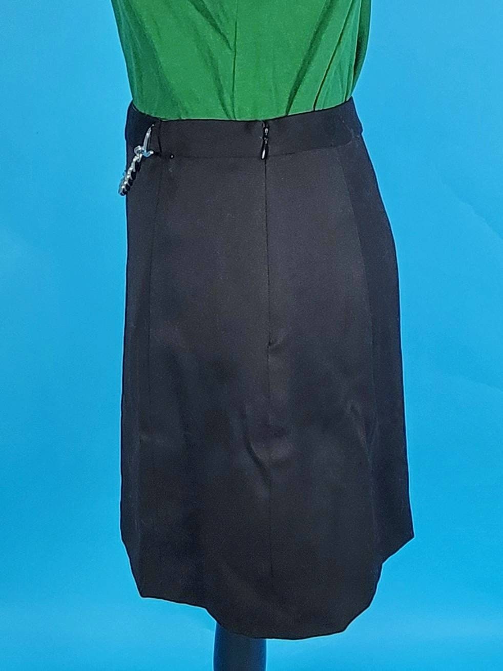 Y2K black chain mini Skirt An Original Milly of New York