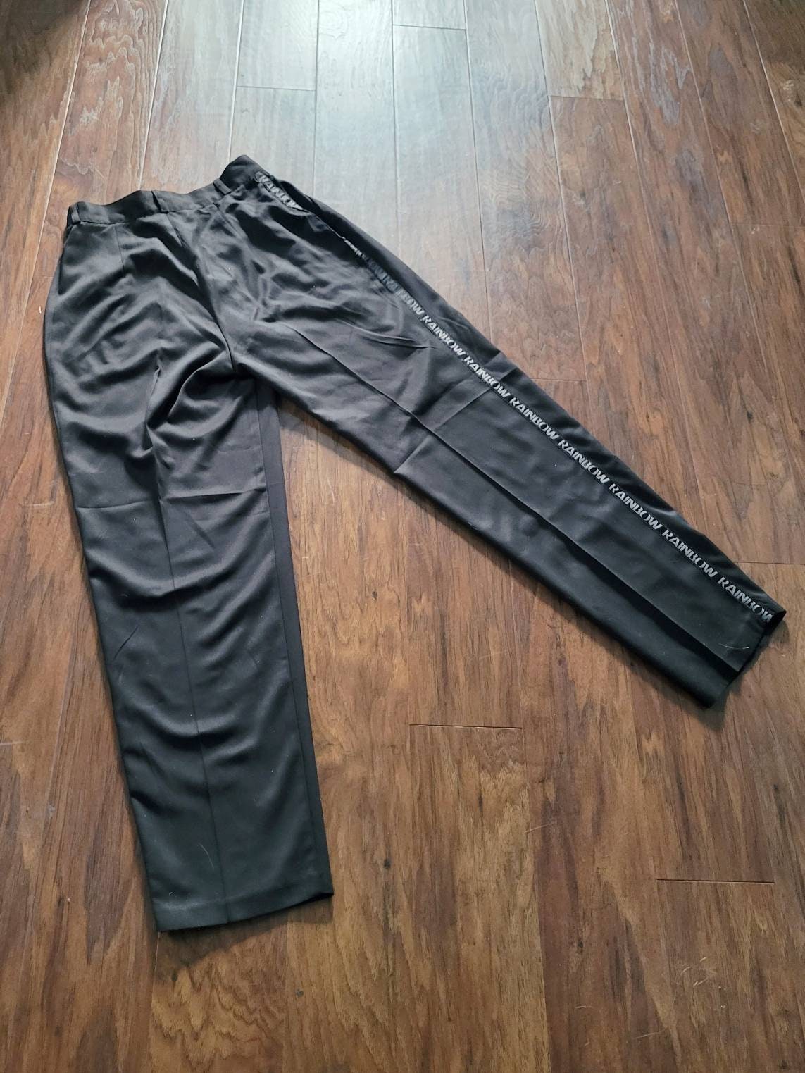 Vintage 90s High Waisted Slacks Black Dark Academia Renaissance Goth Pants by Fundamental Things Petites