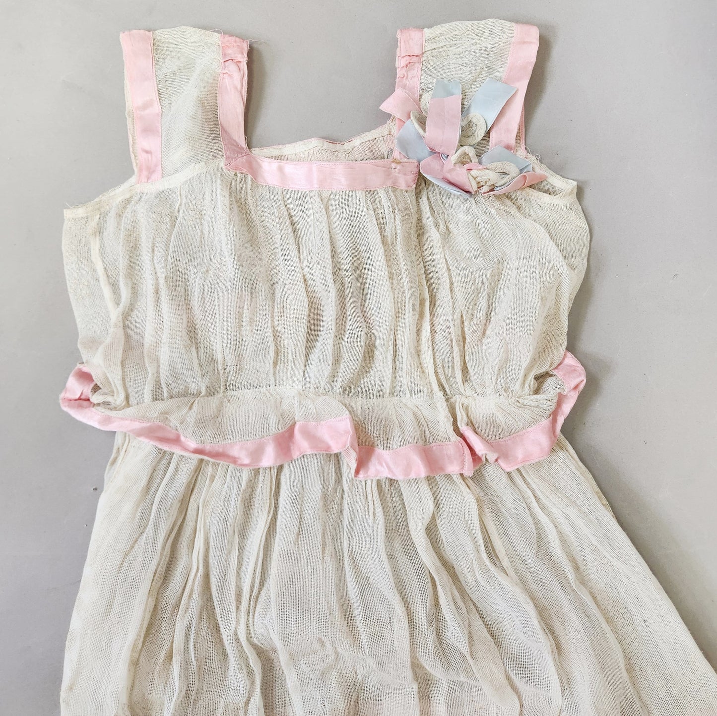 Vintage 20s Antique Budoir Ruffle Net Dress