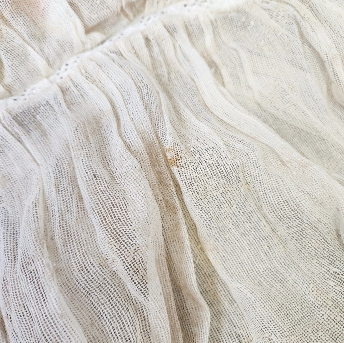 Vintage 20s Antique Budoir Ruffle Net Dress