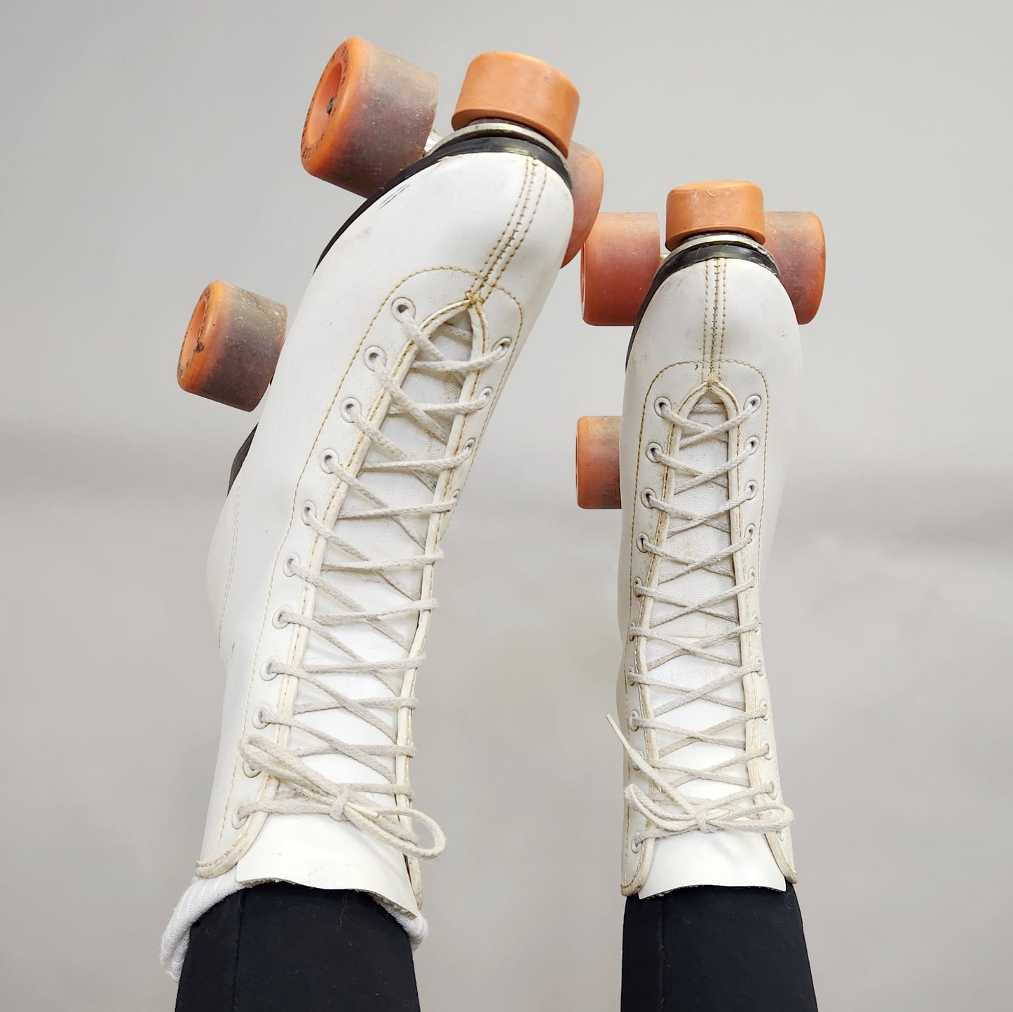 Vintage 80s Classic Quad Roller Skates with Derby Wheels