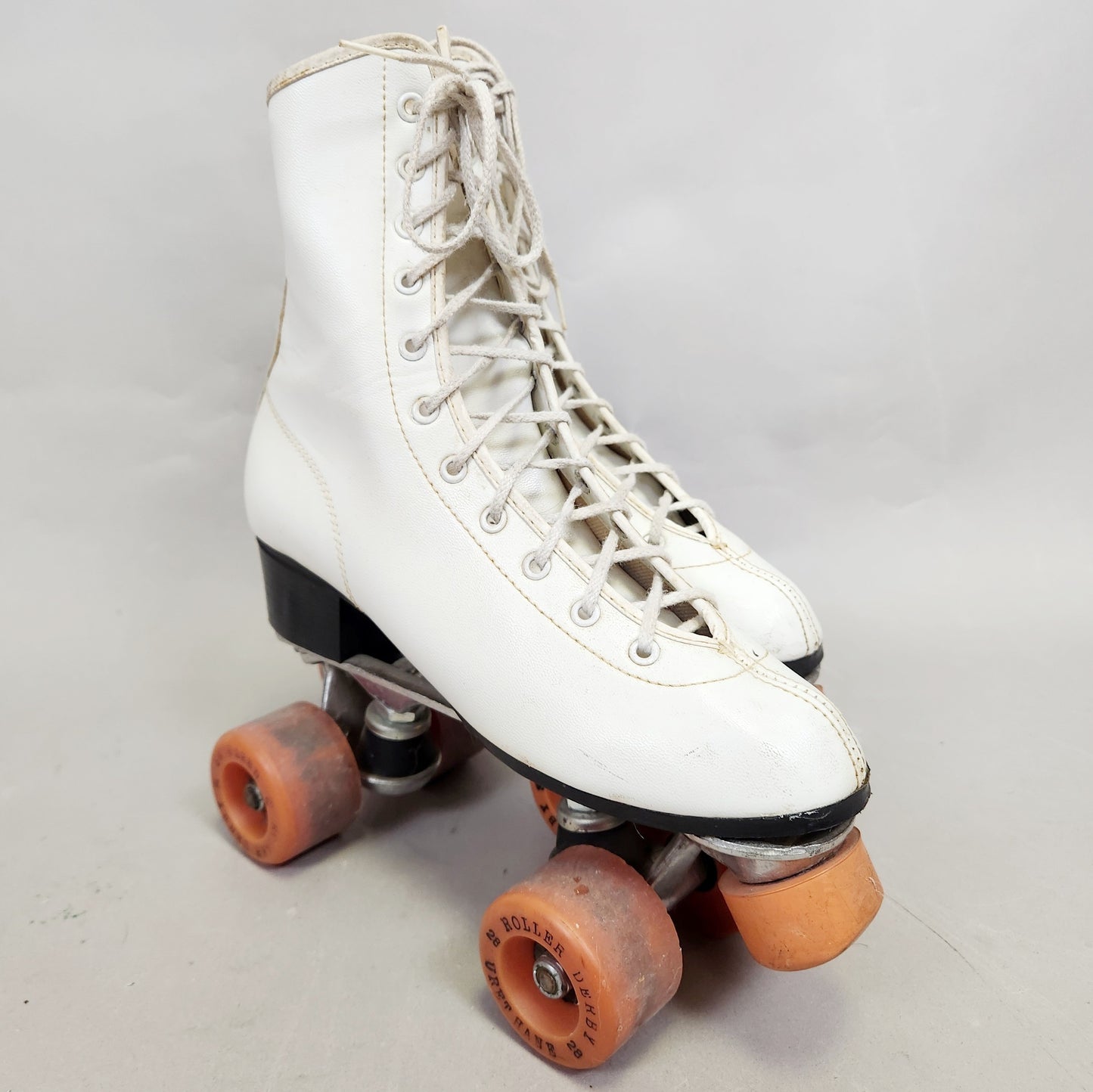 Vintage 80s Classic Quad Roller Skates with Derby Wheels