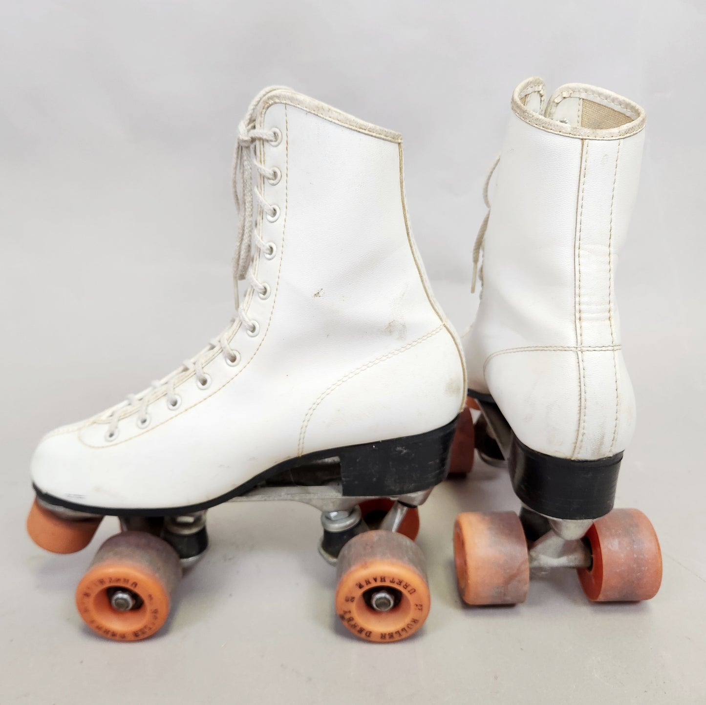 Vintage 80s Classic Quad Roller Skates with Derby Wheels