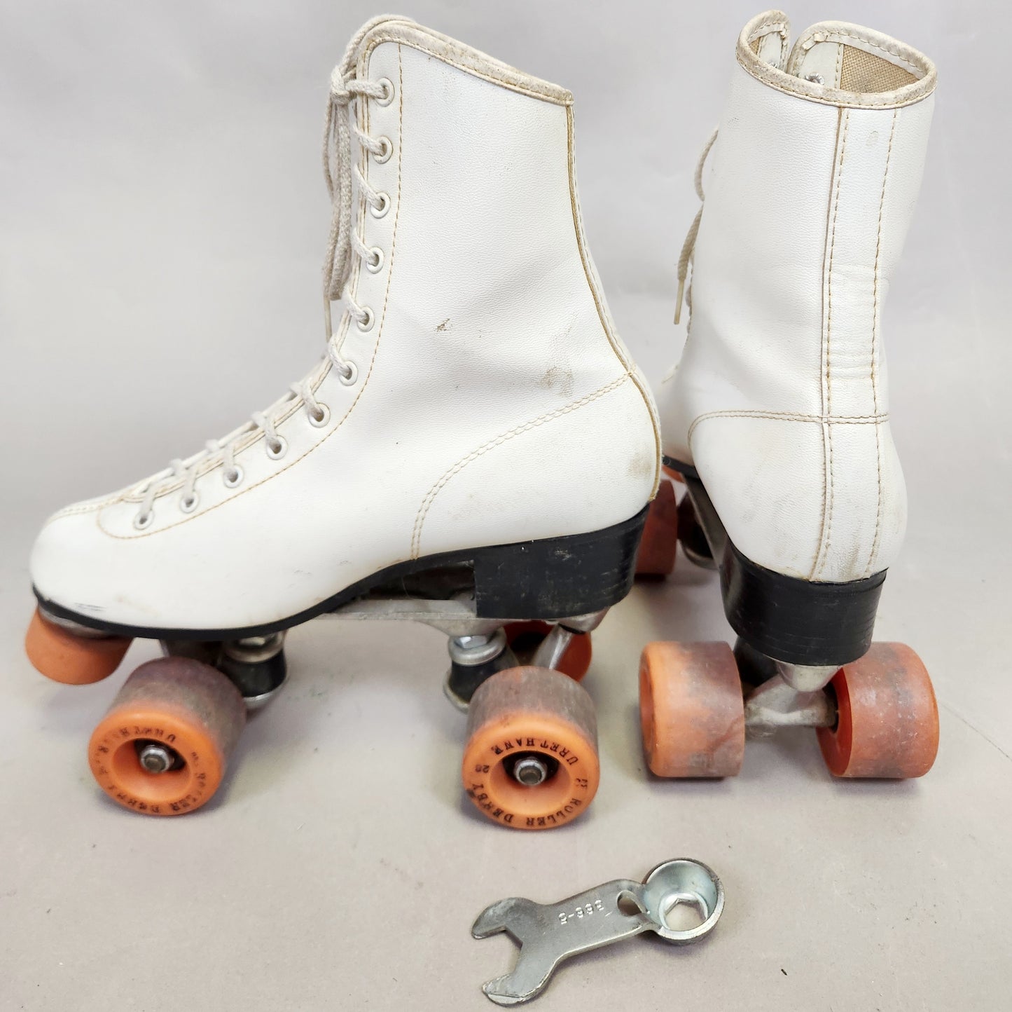 Vintage 80s Classic Quad Roller Skates with Derby Wheels