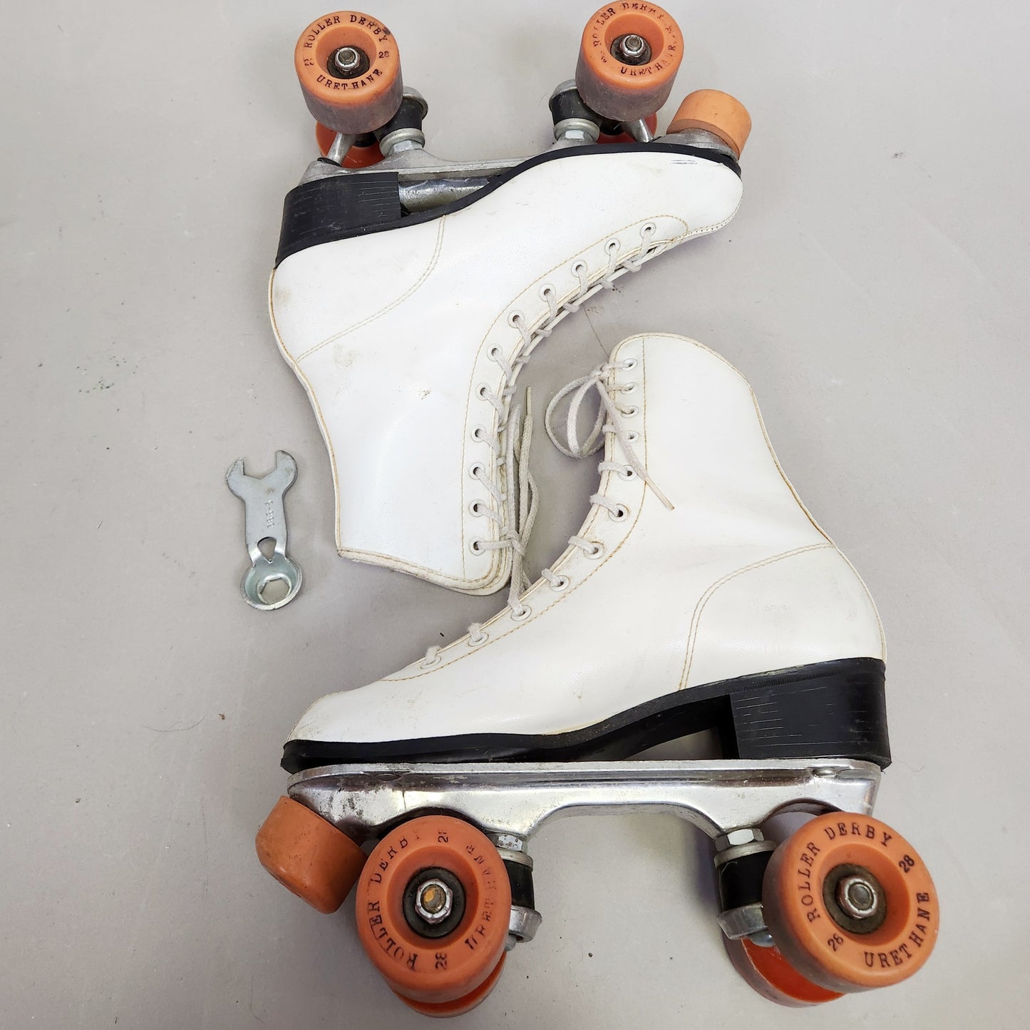 Vintage 80s Classic Quad Roller Skates with Derby Wheels