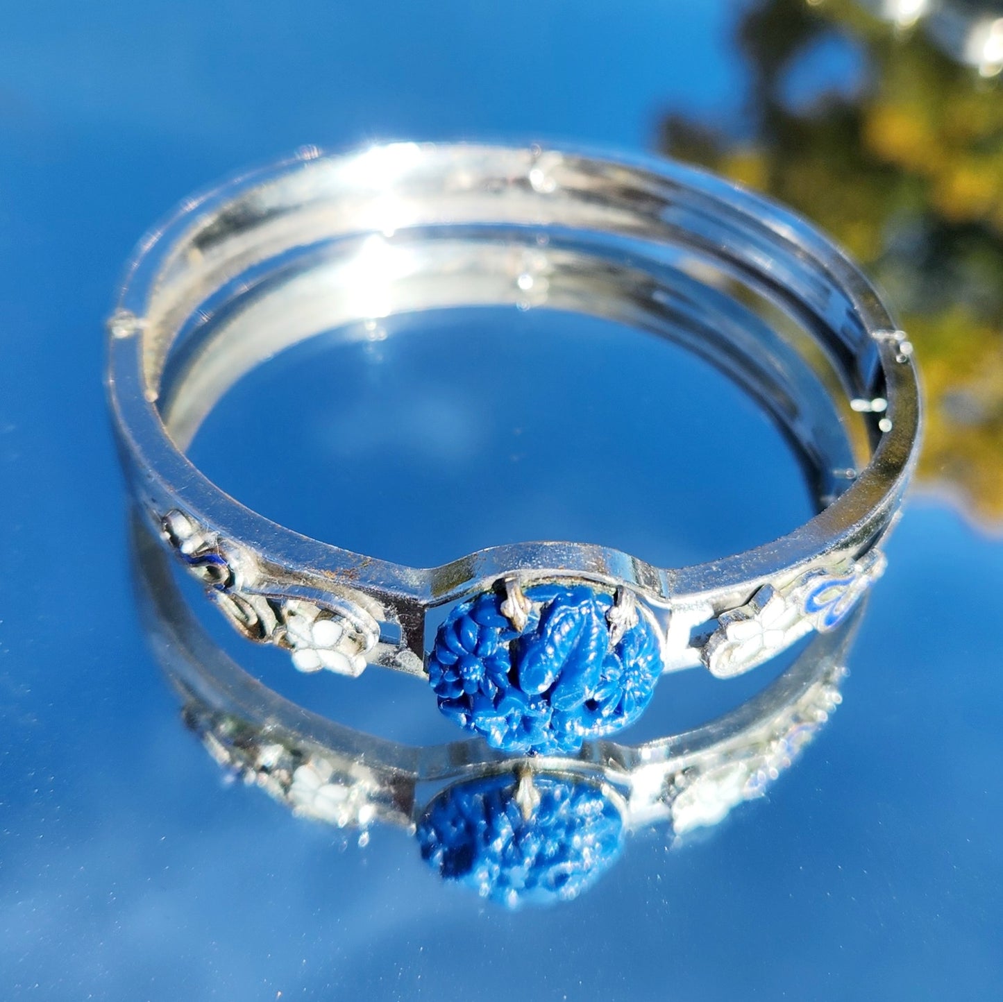 Vintage 40s Hinged Bangle Bracelet