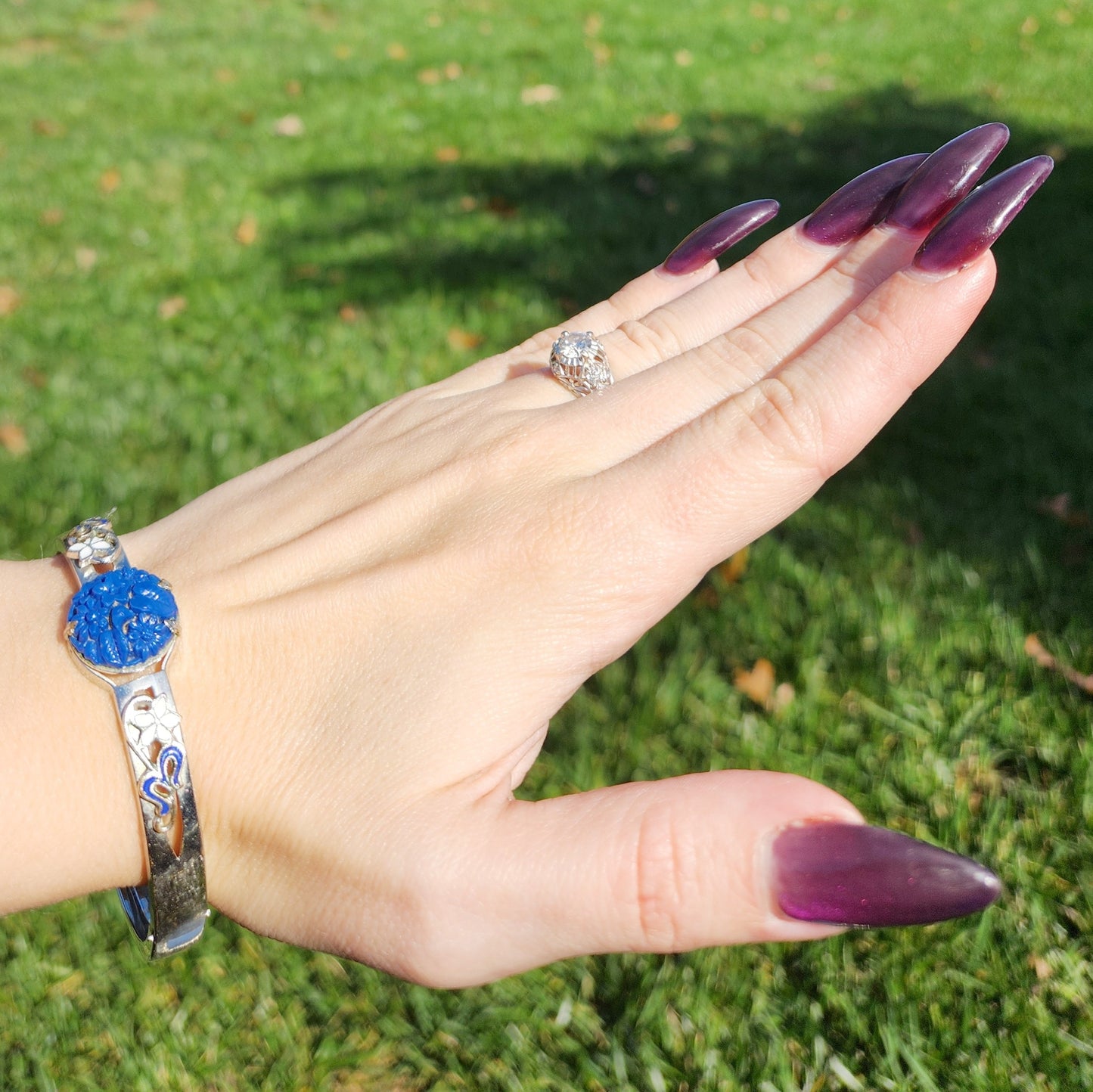 Vintage 40s Hinged Bangle Bracelet