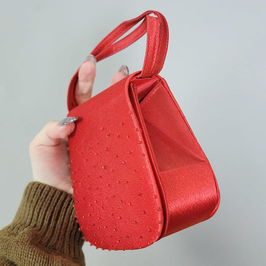 Vintage 90s Mini Bag Crossbody Formal Red purse by Stephanie