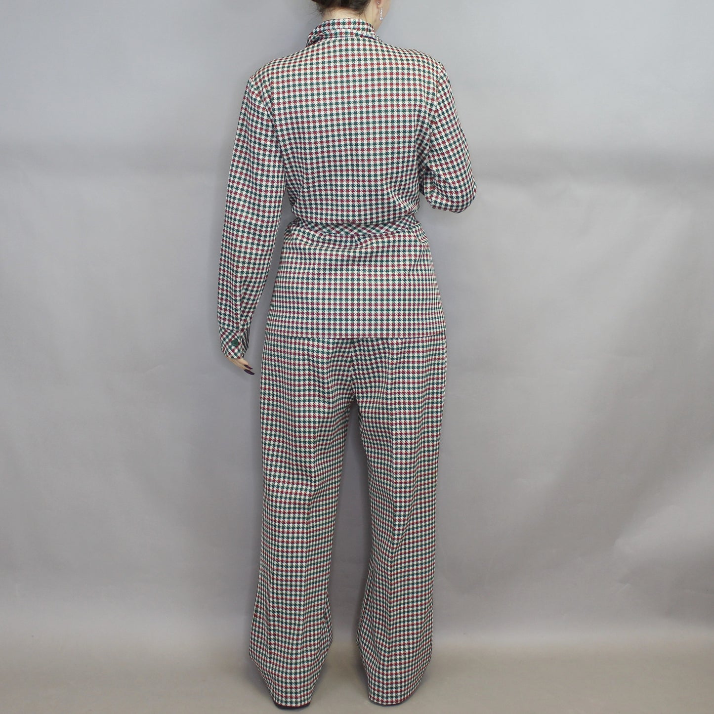 Vintage 70s Houndstooth Patterned Suit Set by Jane Colby