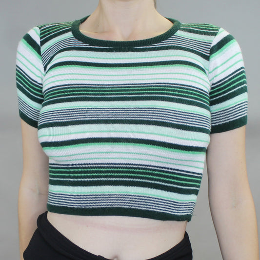 Vintage 70s Striped Knit Baby Tee by Jayco