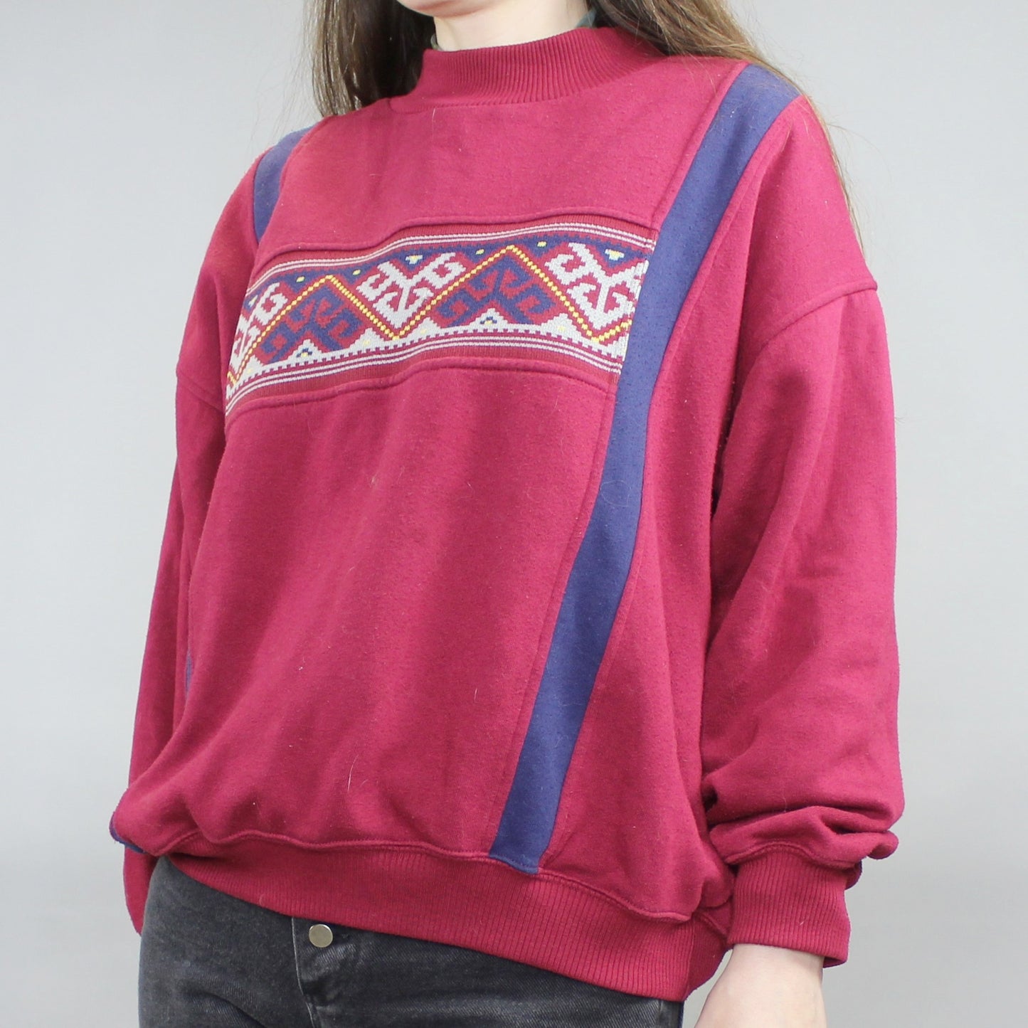 Vintage 80s Mock Neck Sweatshirt