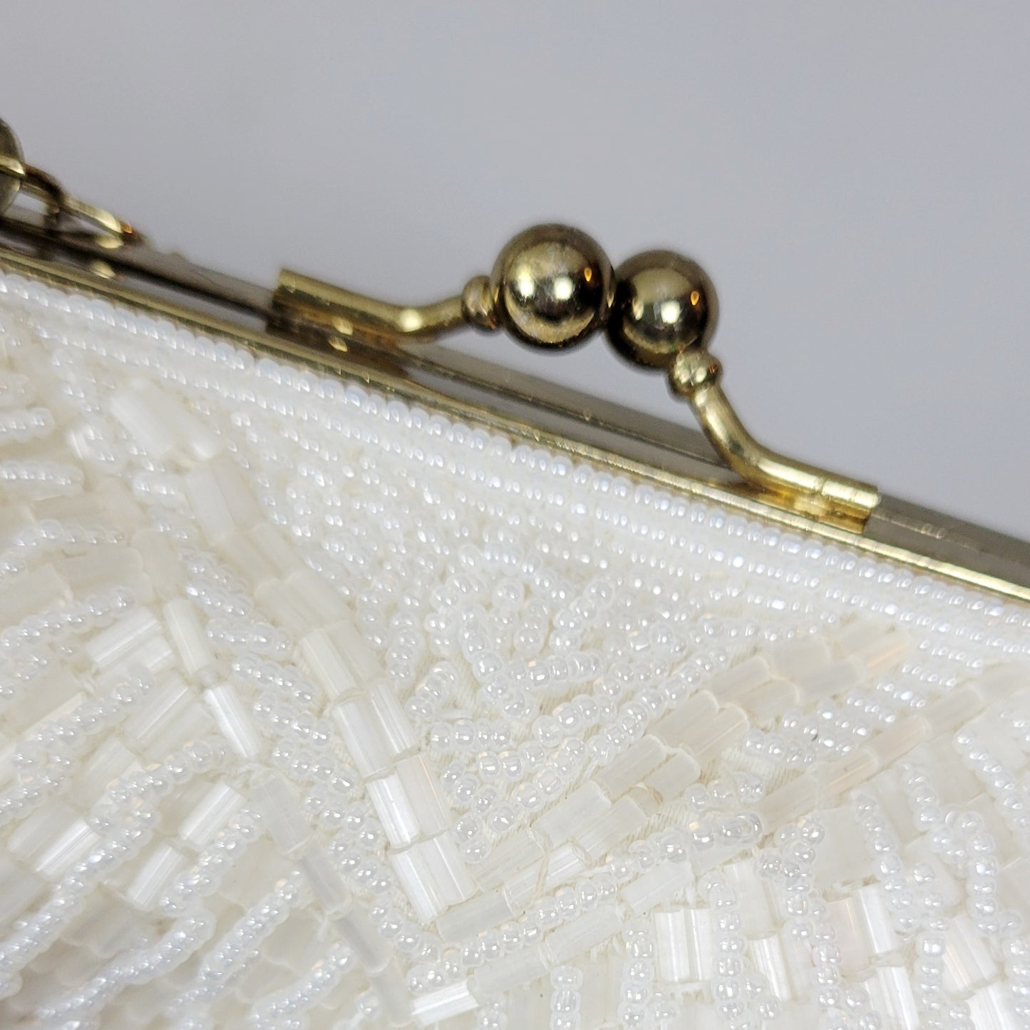 Vintage 60s Glamorous Evening Bag Beaded Clamshell Crossbody by La Regale