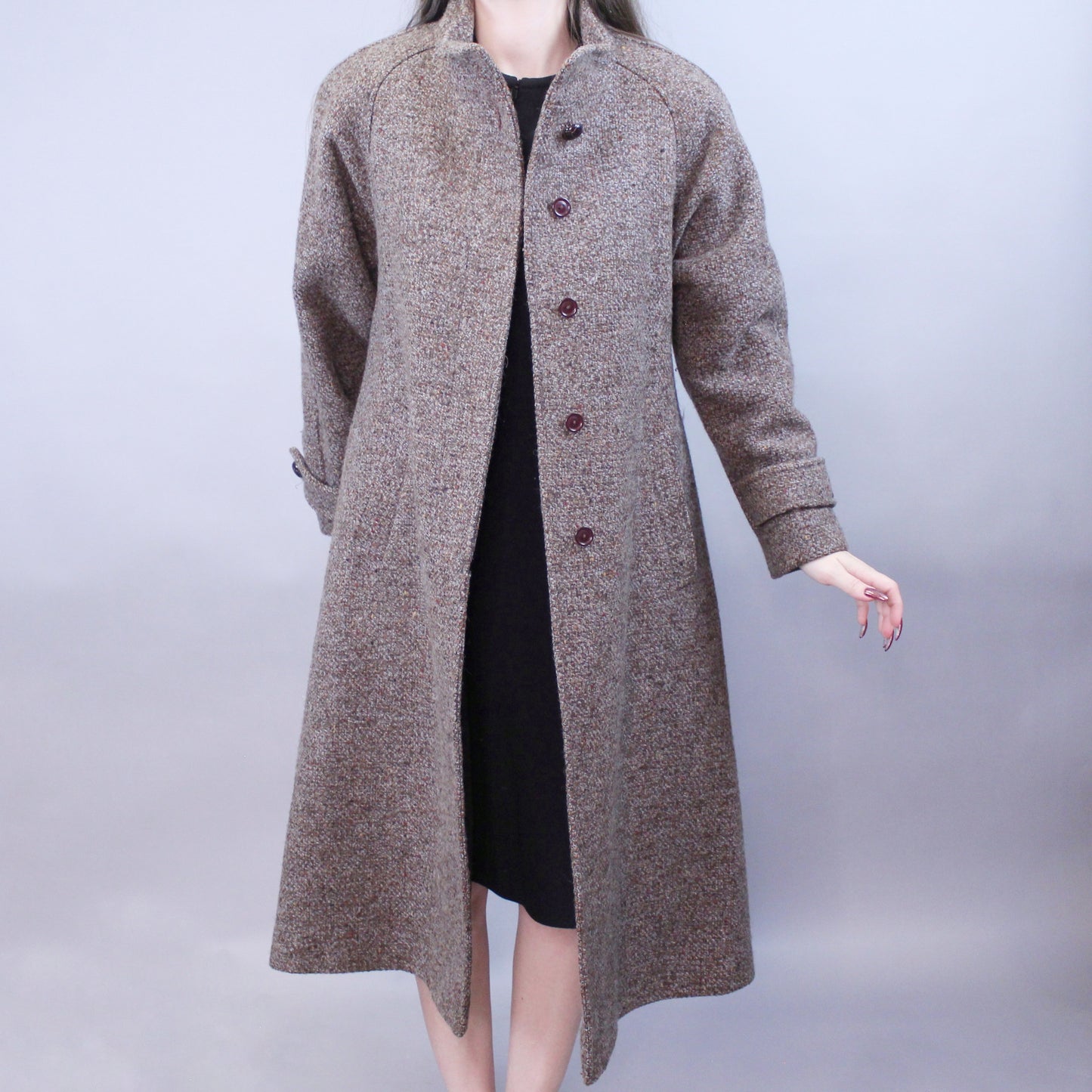 Vintage 80s Tweed Overcoat
