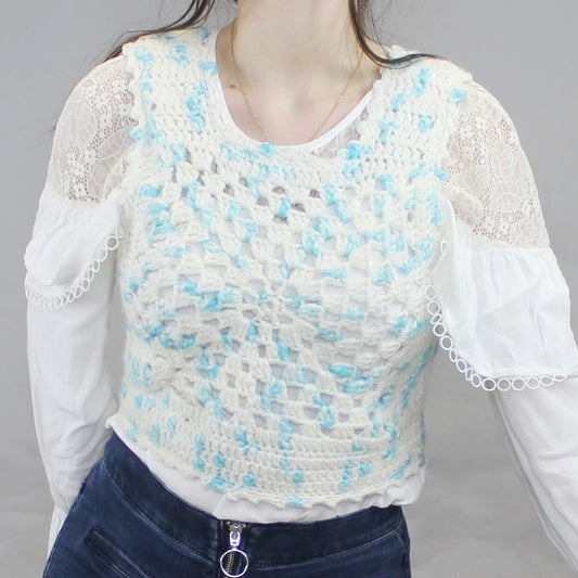Crocheted Cropped Tank Top