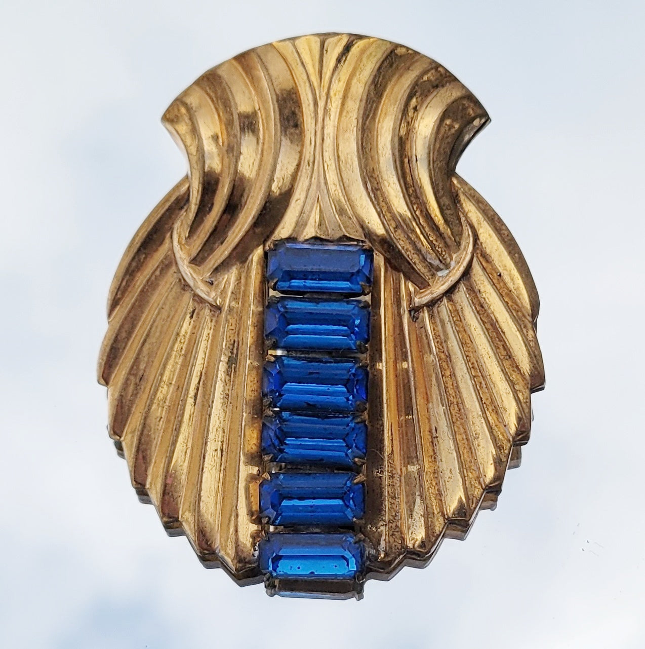 Vintage 40s Victory Wings/Egyptian Revival Brooch