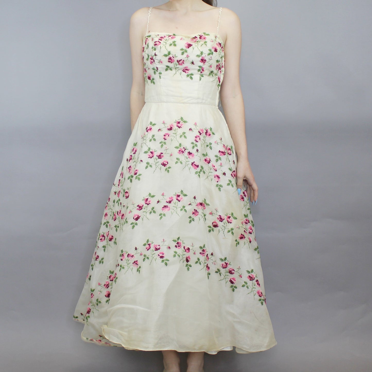 Vintage 50s Cupcake Poofy Prom Dress