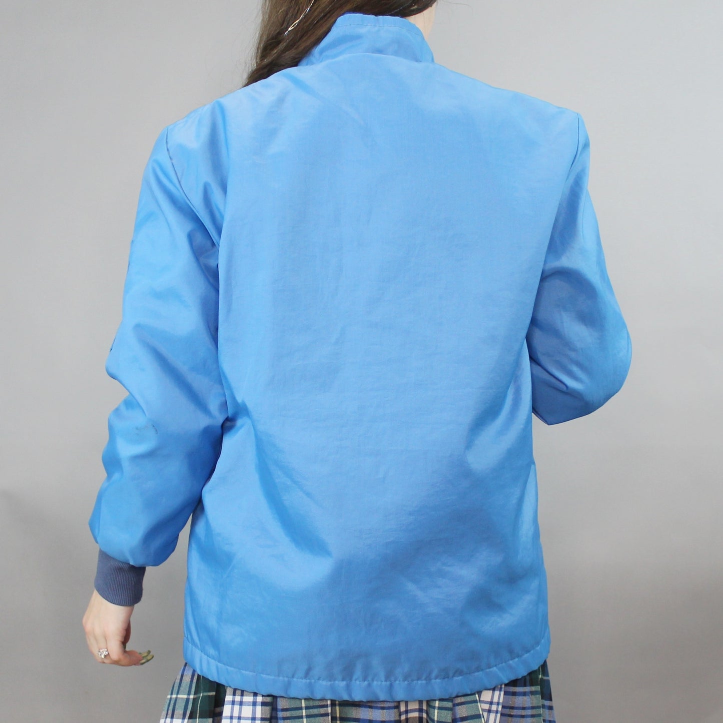 Vintage 70s Faux Fur Lined Racing Jacket with O-ring Zip