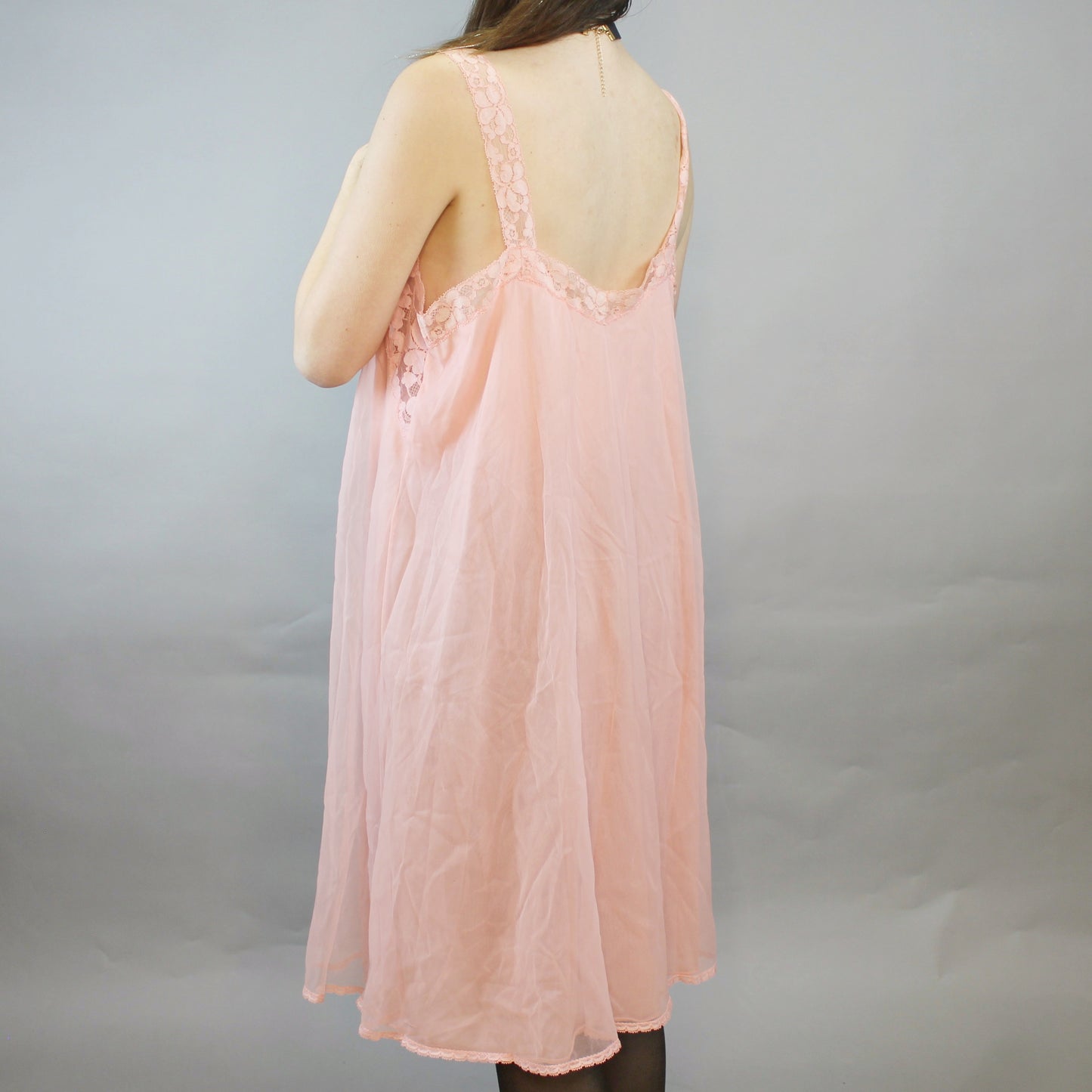 Vintage 60s Pink Nightgown Mini Dress by Sears