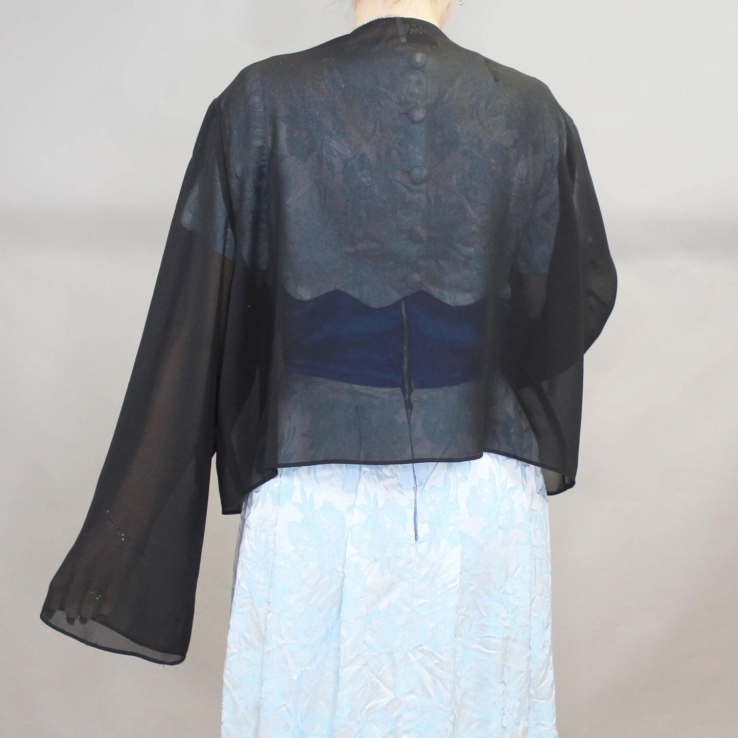 Vintage 90s Sheer Black Jacket by Jump Apparel Co.