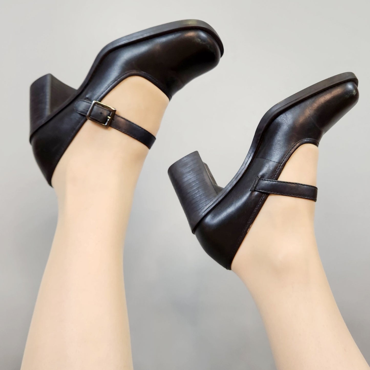 Vintage Y2k Heeled Chunky Mary Janes by White Mtn