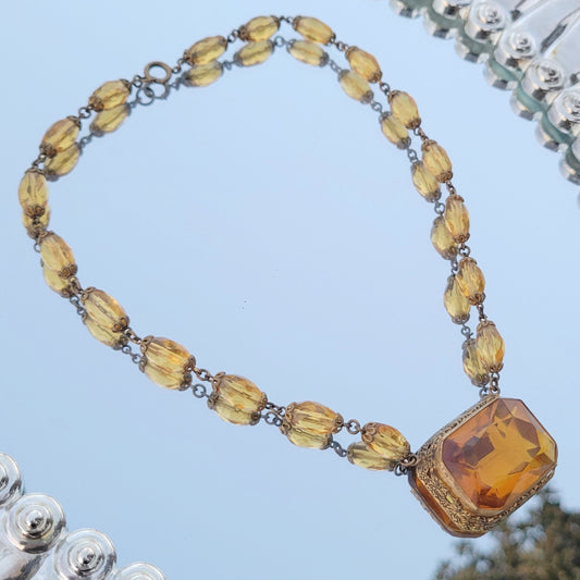 Vintage 30s Czech Glass Necklace
