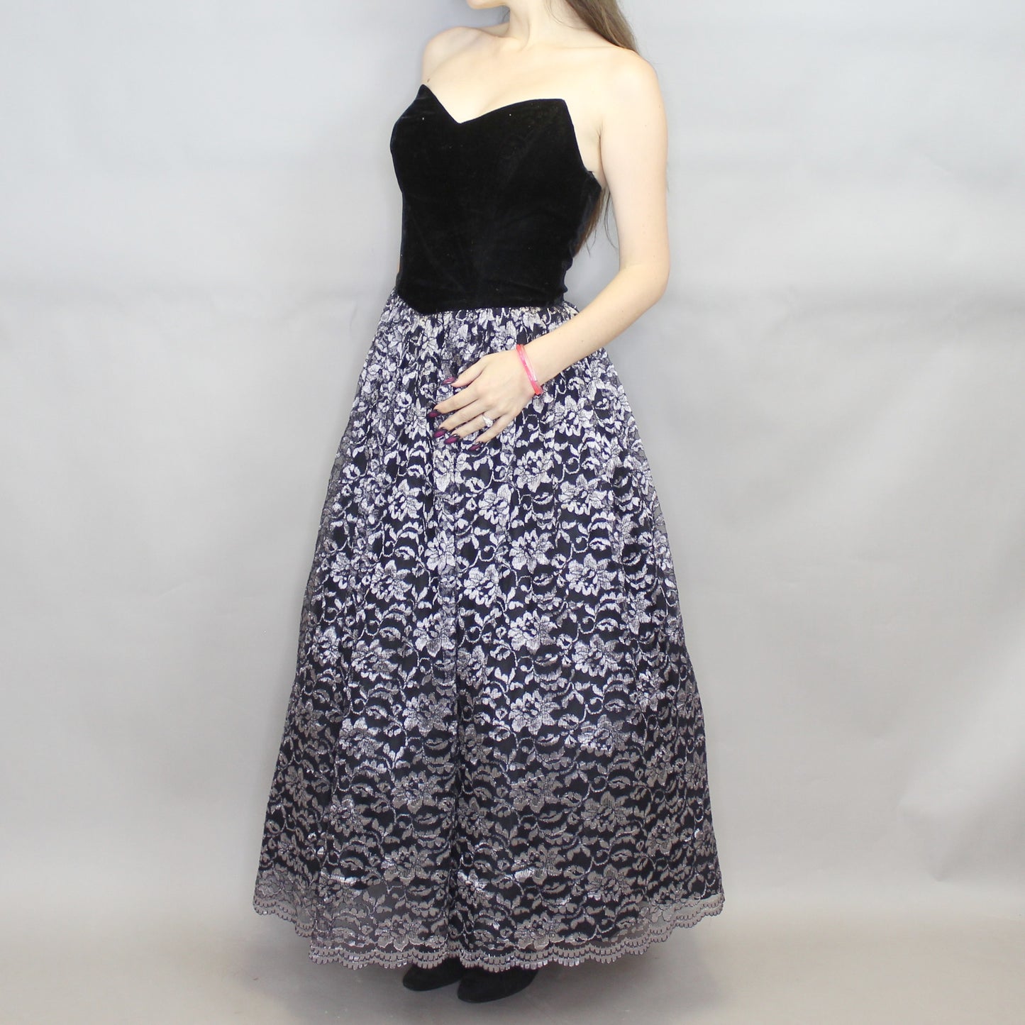 Vintage 80s Gothic Prom/Party Dress by Dennis Goldsmith