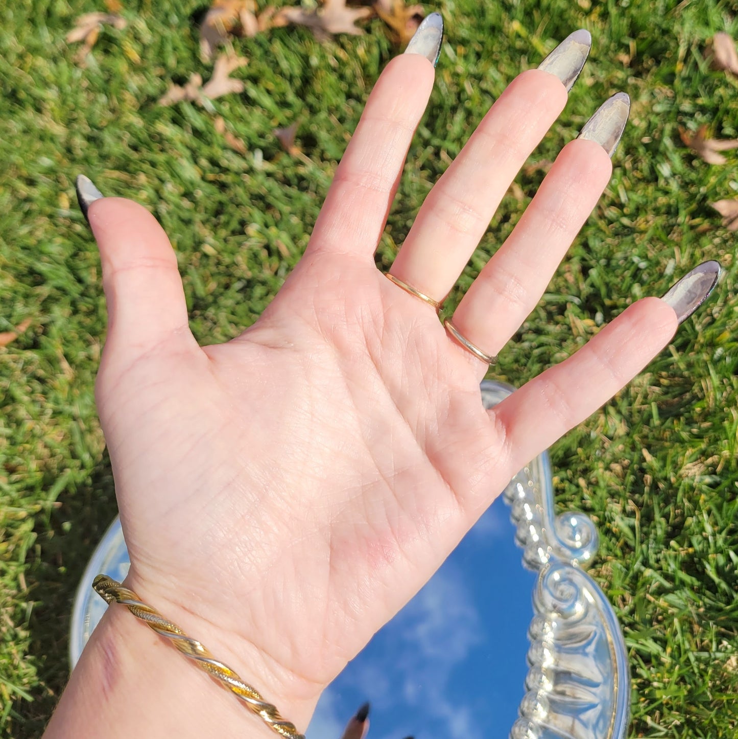 Vintage 90s 14k Gold Multi-stone Ring