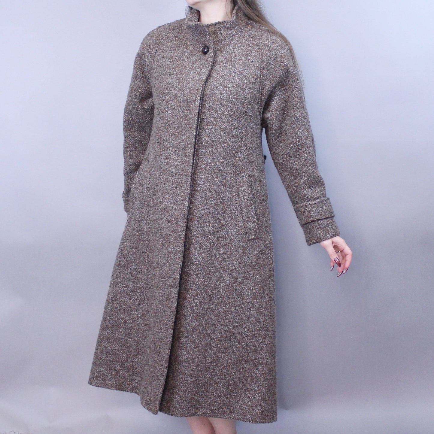 Vintage 80s Tweed Overcoat