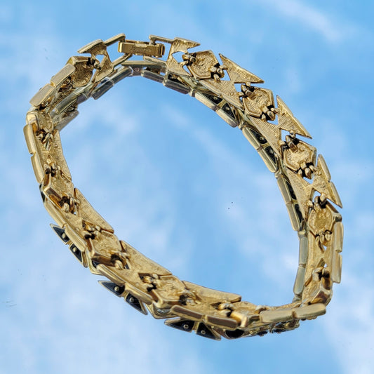 Vintage 80s Signed Joan Rivers Art Deco Bracelet