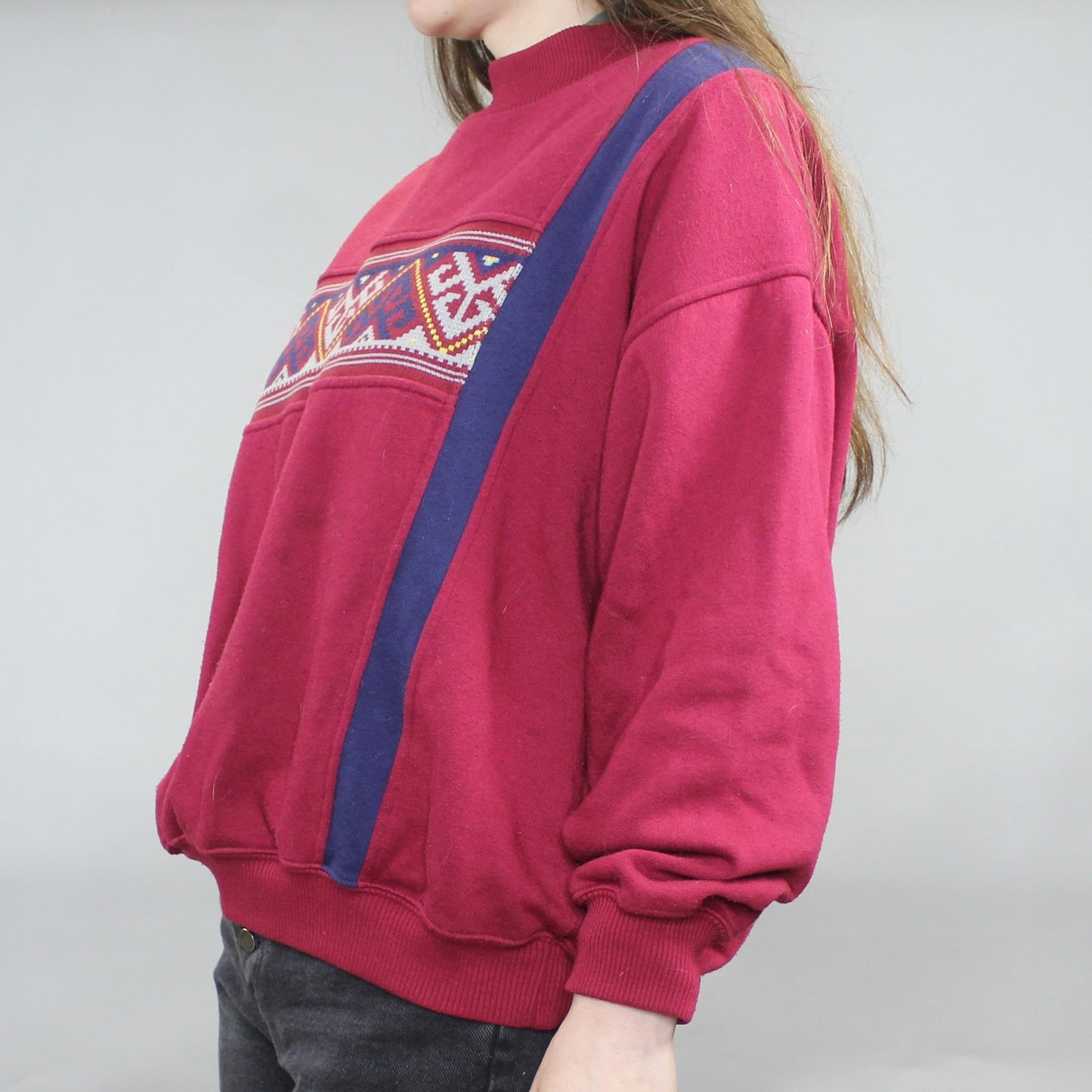 Vintage 80s Mock Neck Sweatshirt