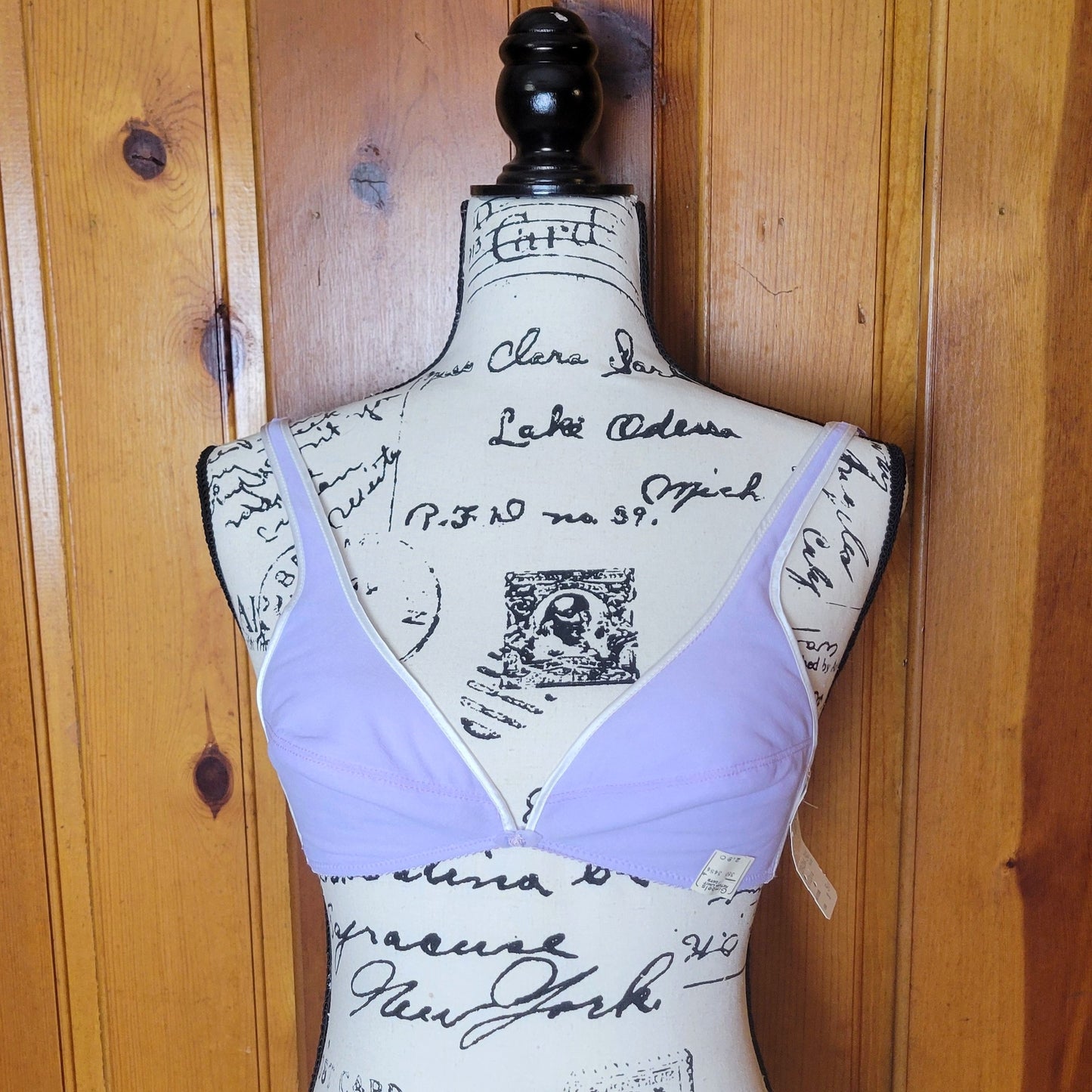 Deadstock NWT Vintage 70s Pastel Lavender Bra by Van Raalte for Gimbel's