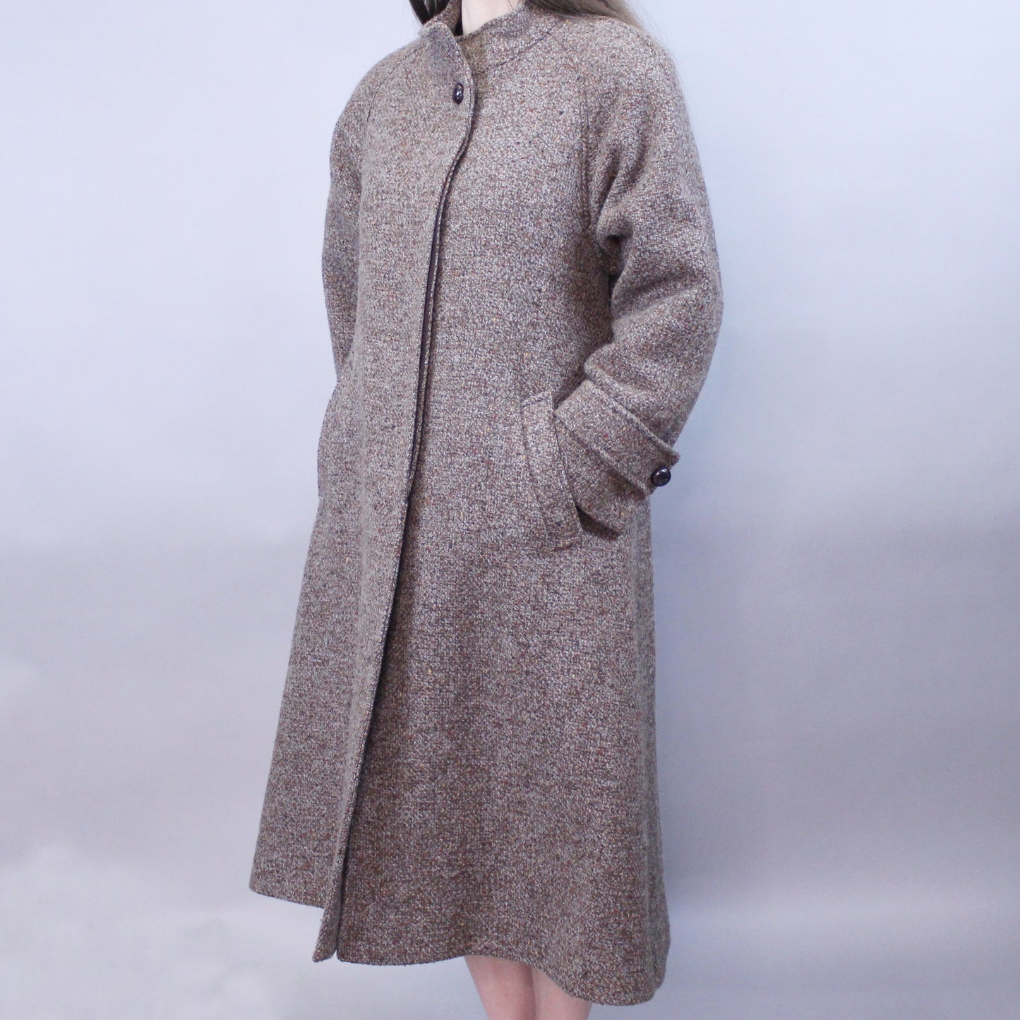 Vintage 80s Tweed Overcoat