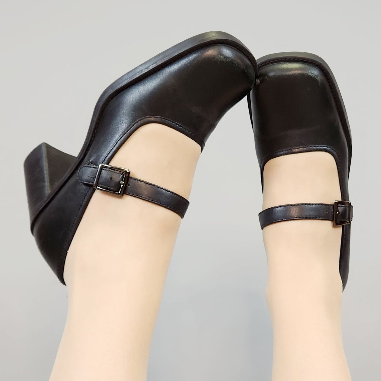 Vintage Y2k Heeled Chunky Mary Janes by White Mtn