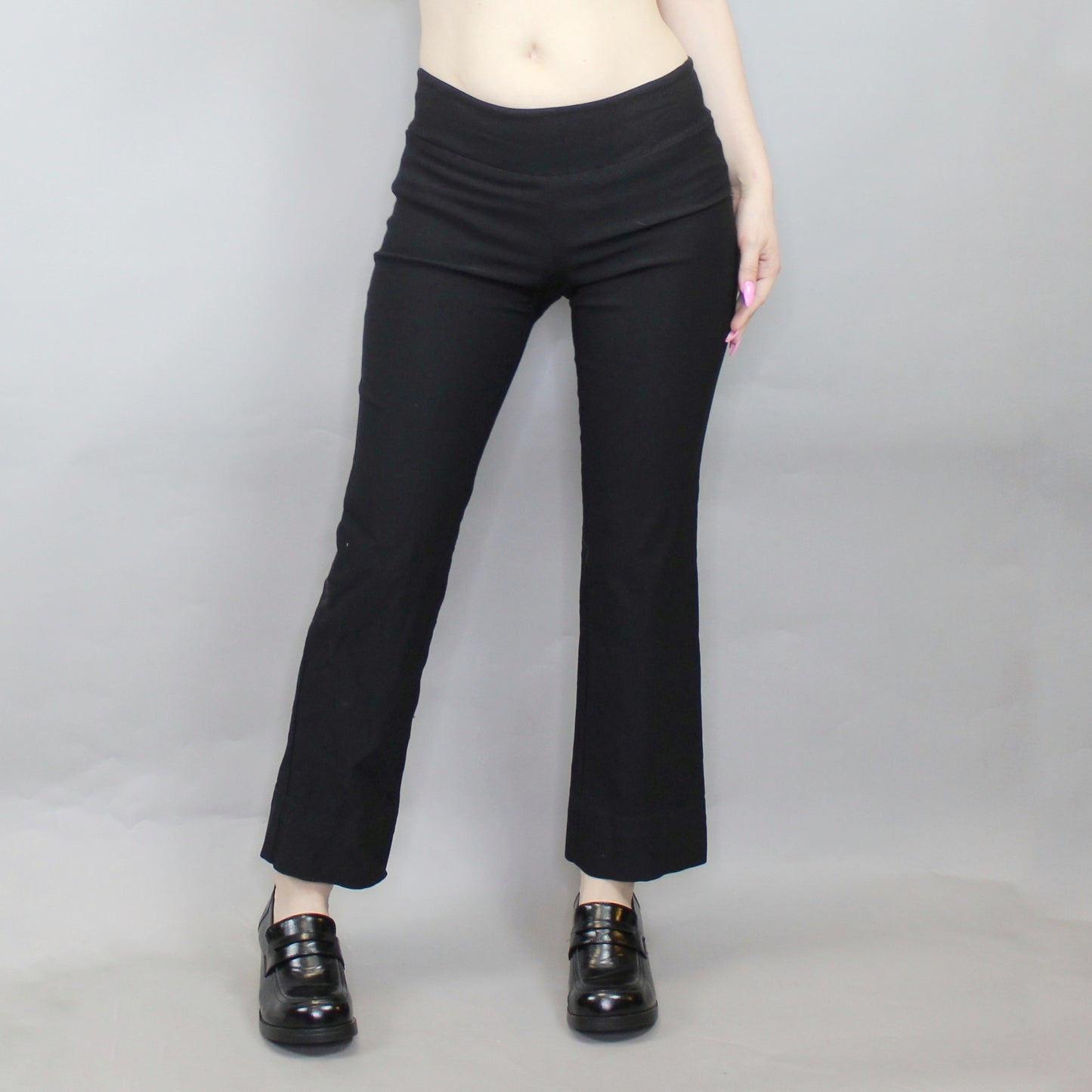 Vintage Y2k Low Rise Boot Cut Black Pants by Iz Byer