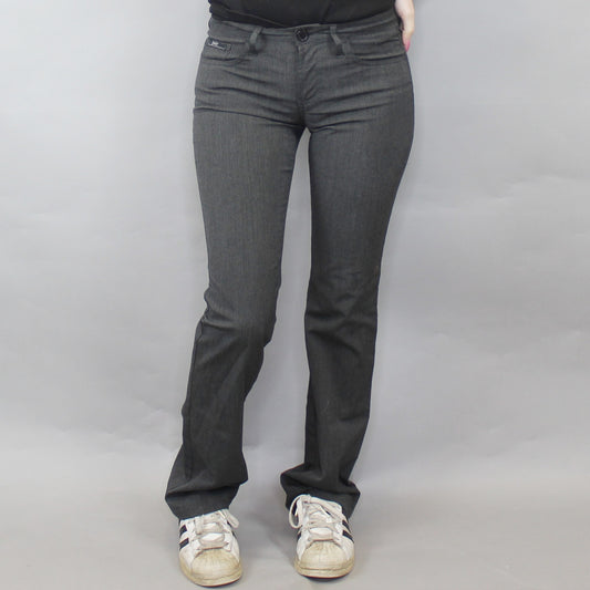 Vintage Y2k Pinstriped Bootcut Low-rise Pants by L.e.i.