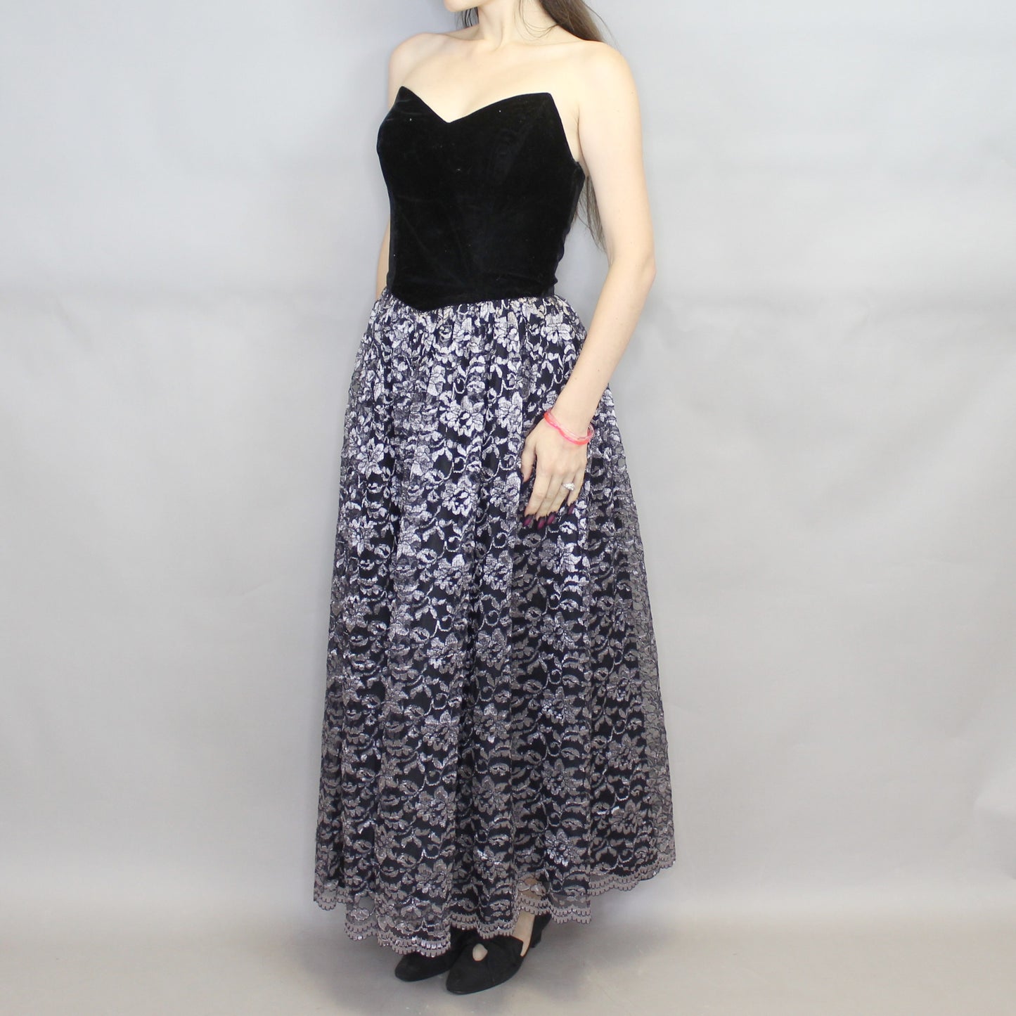 Vintage 80s Gothic Prom/Party Dress by Dennis Goldsmith