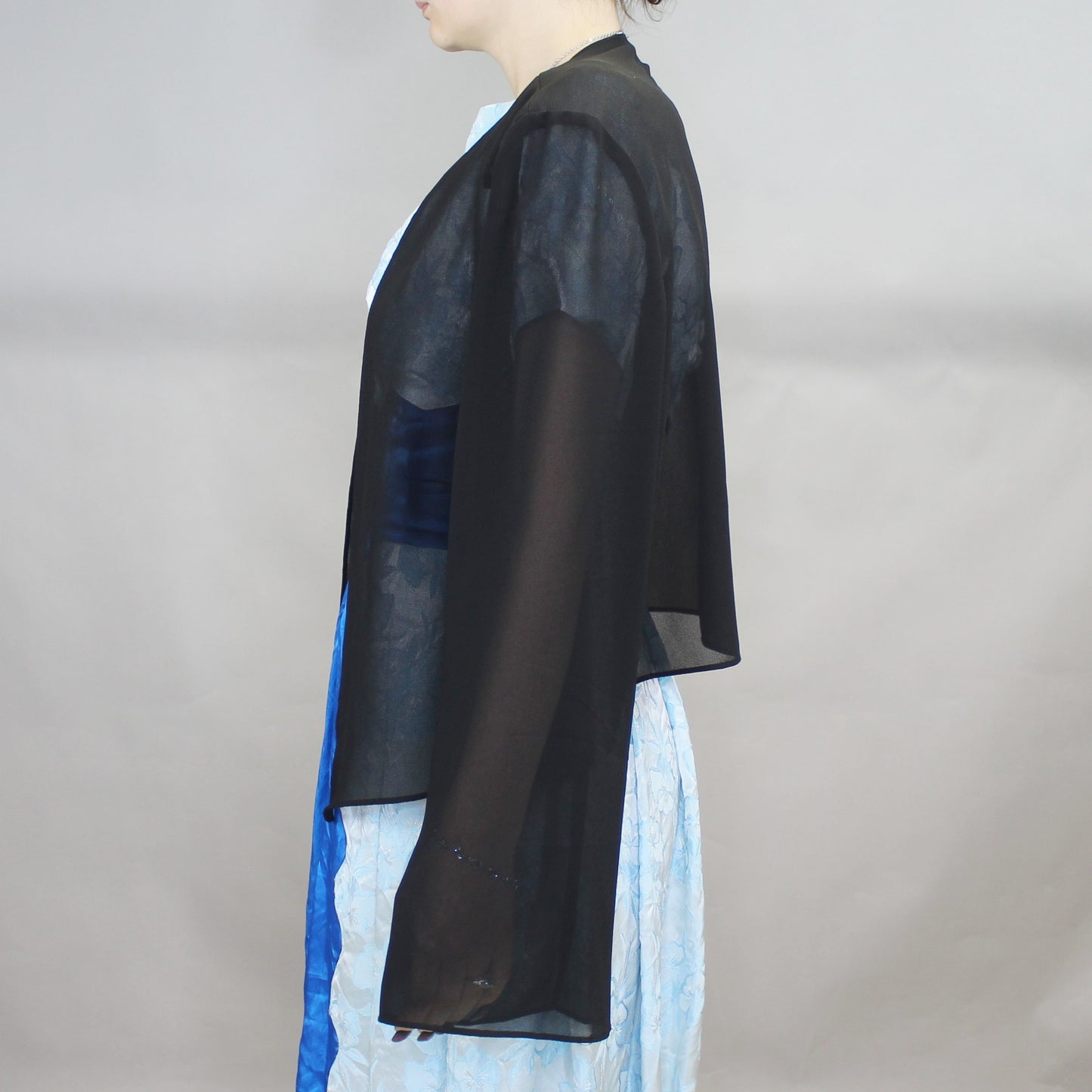 Vintage 90s Sheer Black Jacket by Jump Apparel Co.
