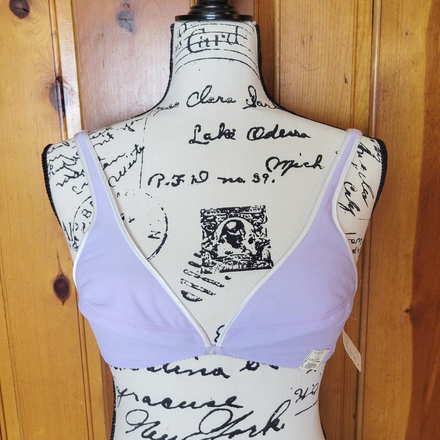 Deadstock NWT Vintage 70s Pastel Lavender Bra by Van Raalte for Gimbel's