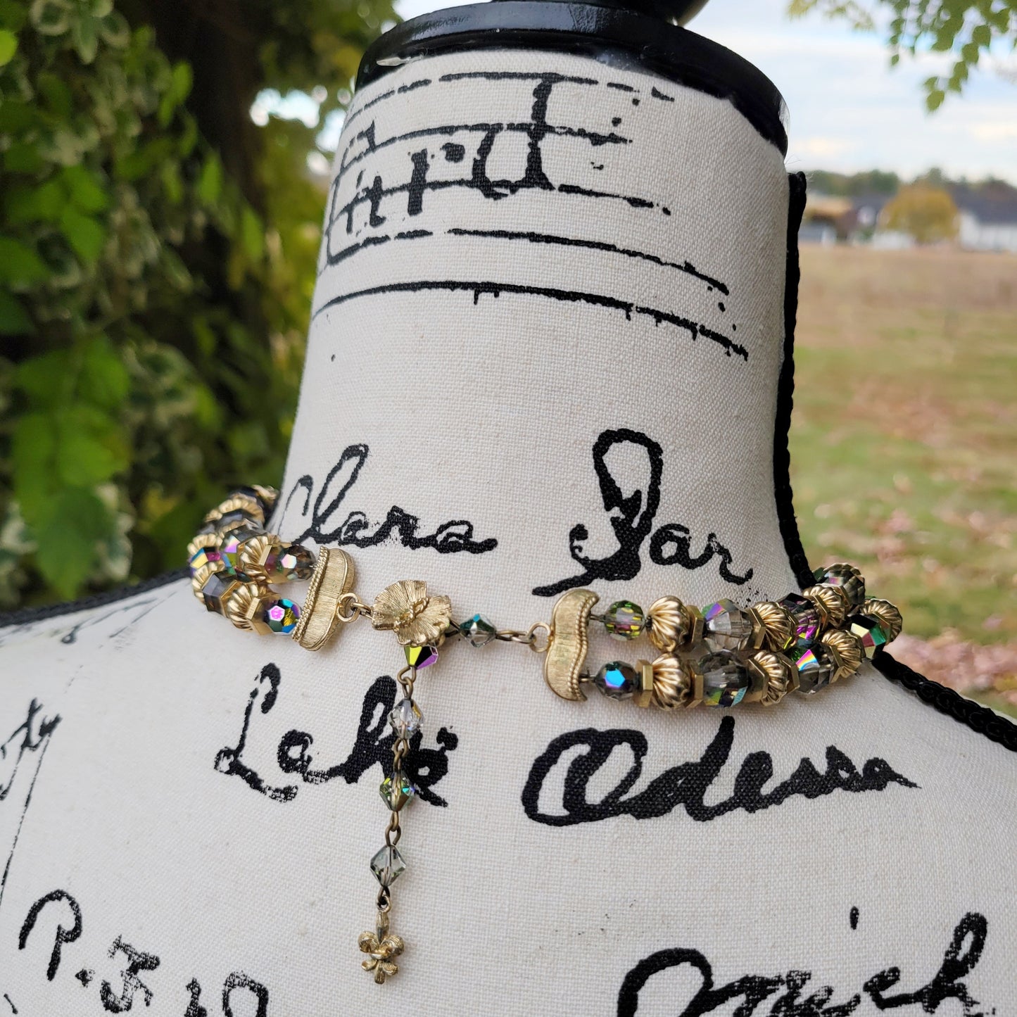 Vintage 50s Aurora Borealis Crystal Necklace Fairy Glam by Vendome