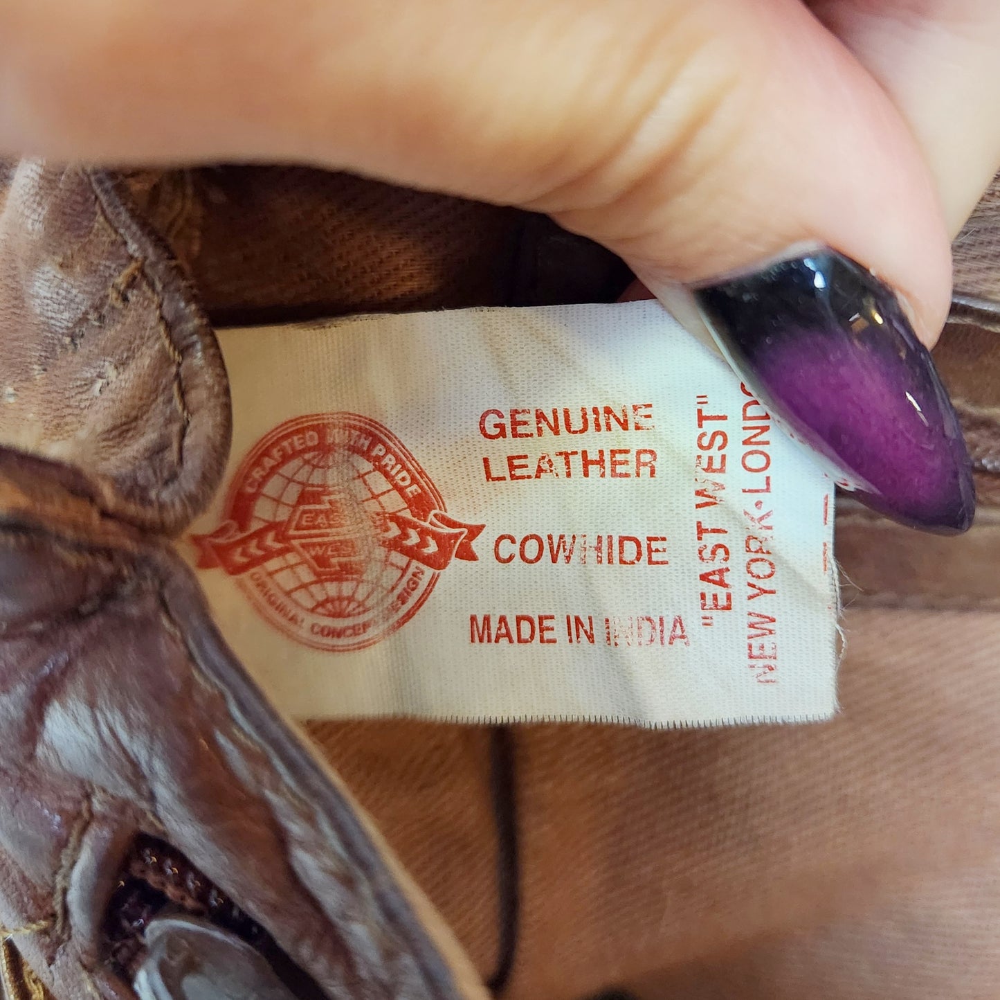 Vintage 80s Brown Leather Messenger Bag by East West