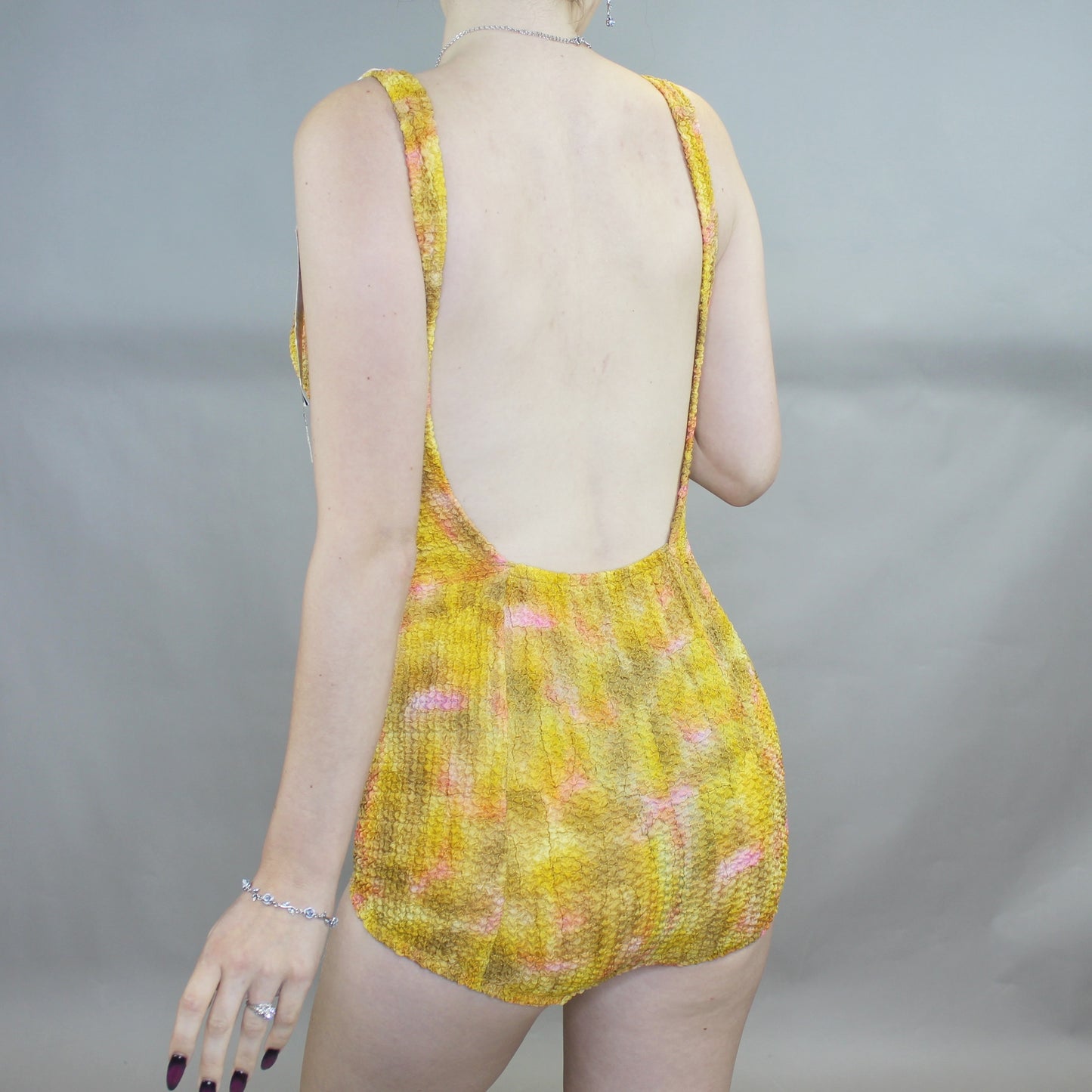 Deadstock NWT Vintage 60s Shirred Swimsuit from Peter Pan by Oleg Cassini