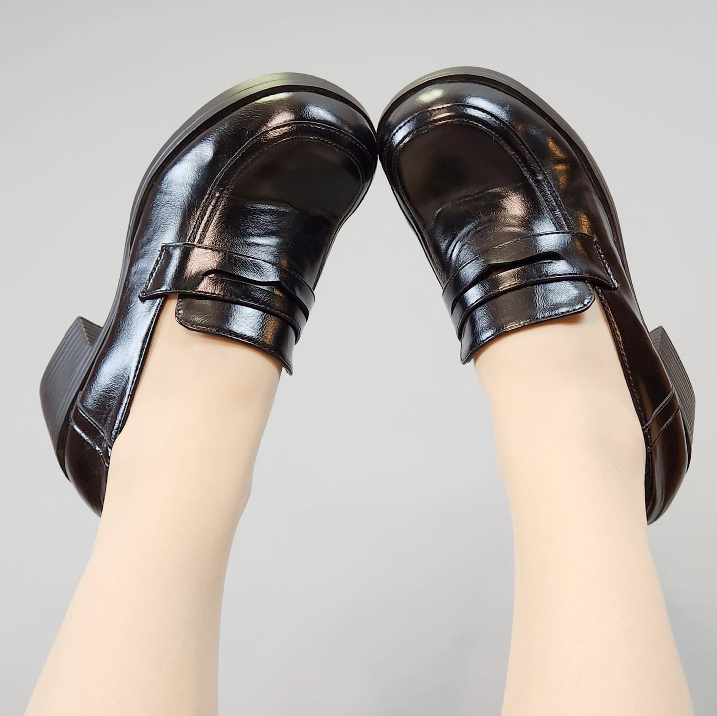 Vintage Y2k Heeled Chunky Heeled Loafers by Give Show