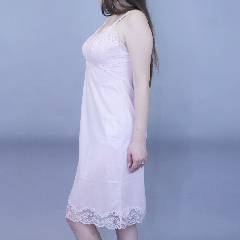 Vintage 60s Deadstock NWT Pastel Pink Coquette Slip Dress by Vanity Fair