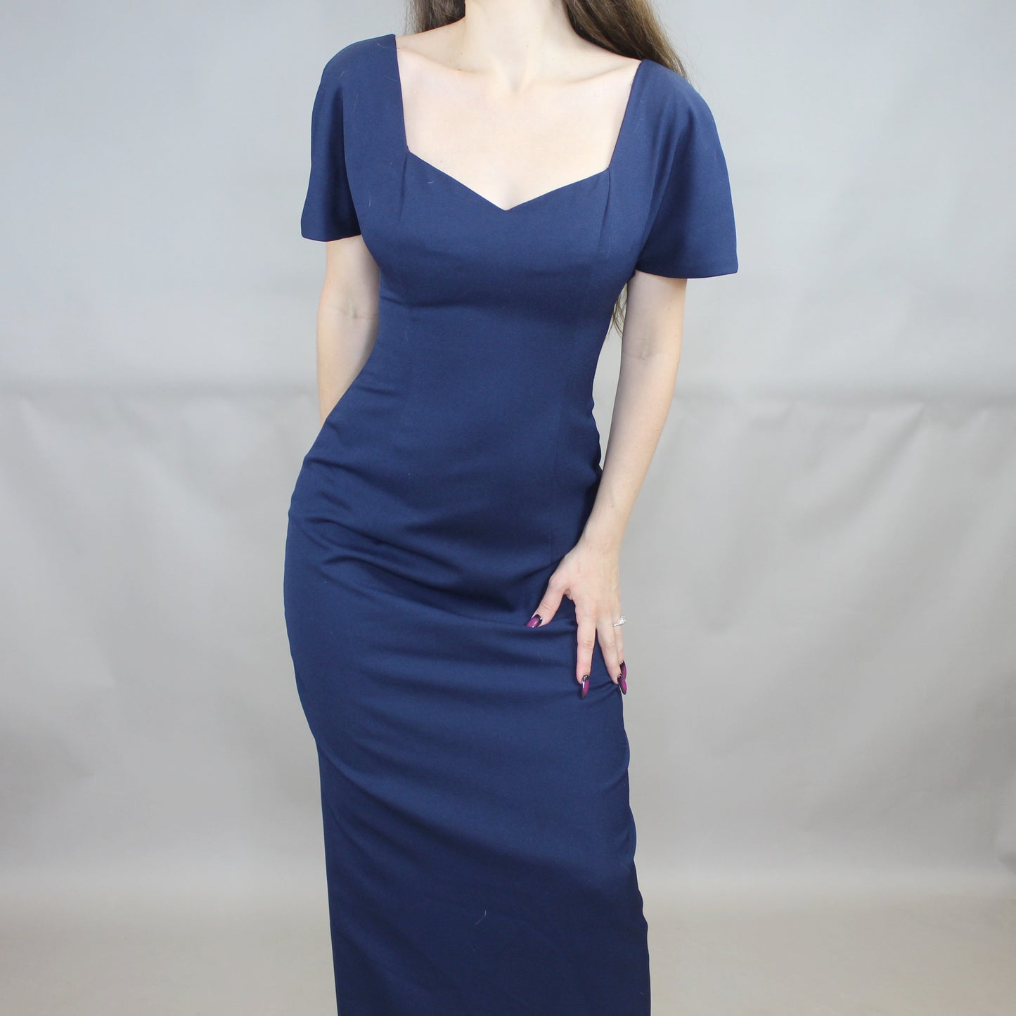 Vintage 80s Simple Elegant Evening Gown by House of Bianchi