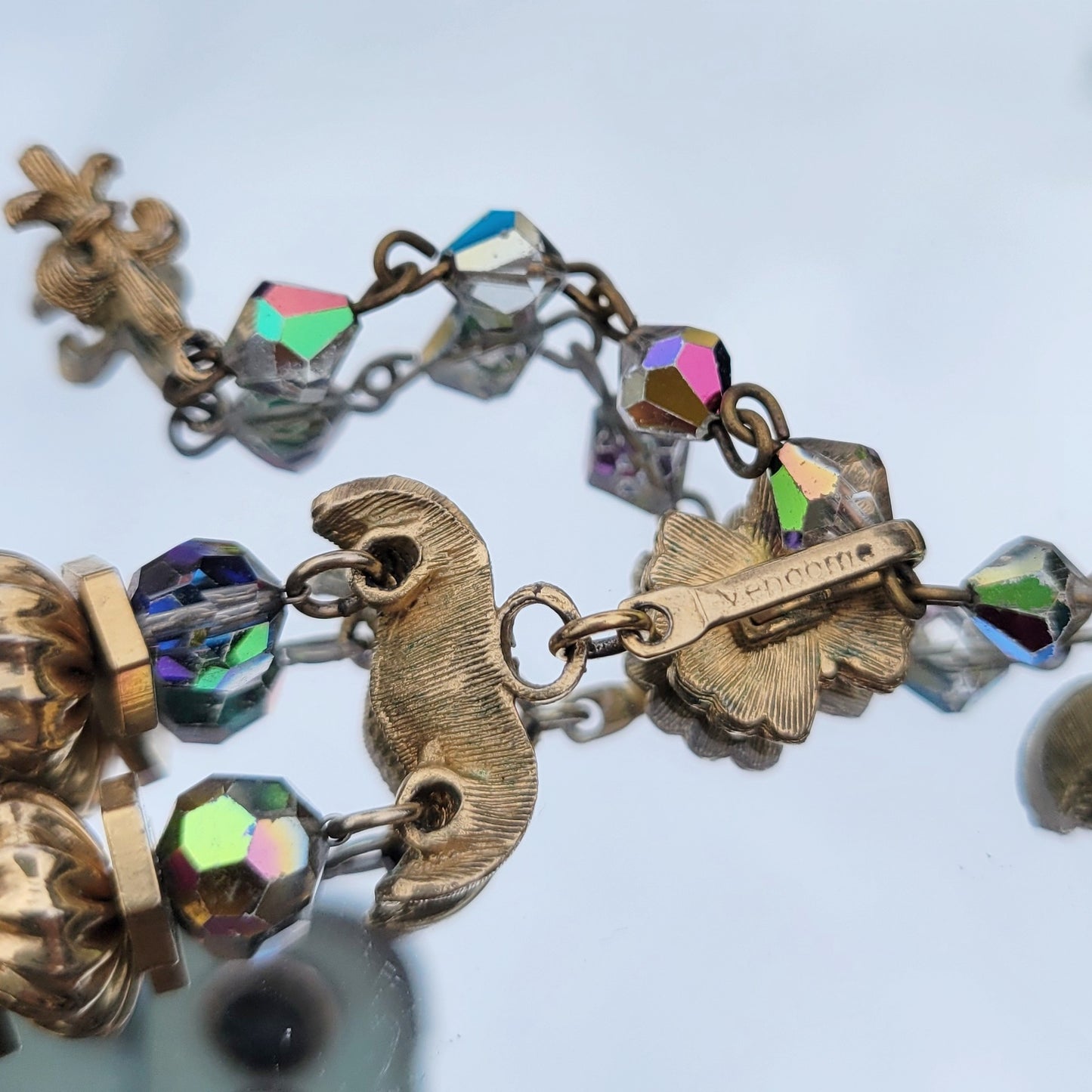 Vintage 50s Aurora Borealis Crystal Necklace Fairy Glam by Vendome