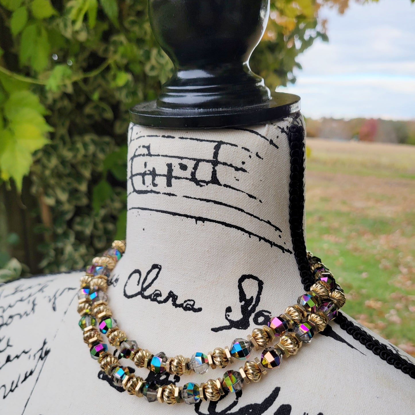 Vintage 50s Aurora Borealis Crystal Necklace Fairy Glam by Vendome