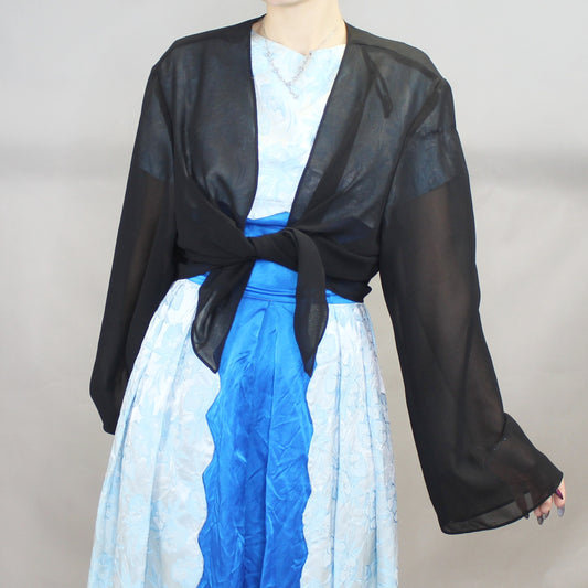 Vintage 90s Sheer Black Jacket by Jump Apparel Co.