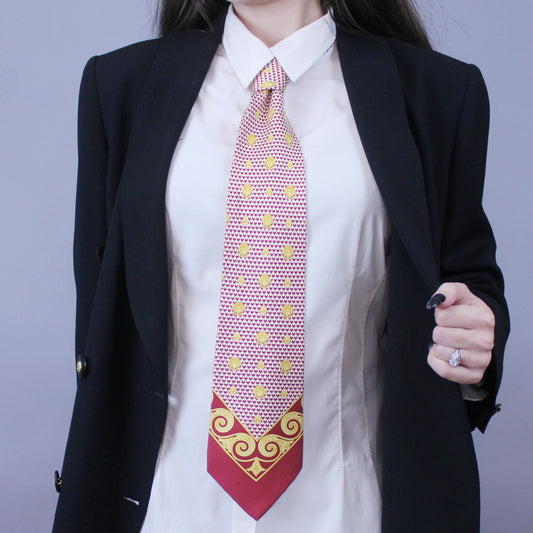 Vintage 90s Gianni Versace Silk Medusa Head Tie