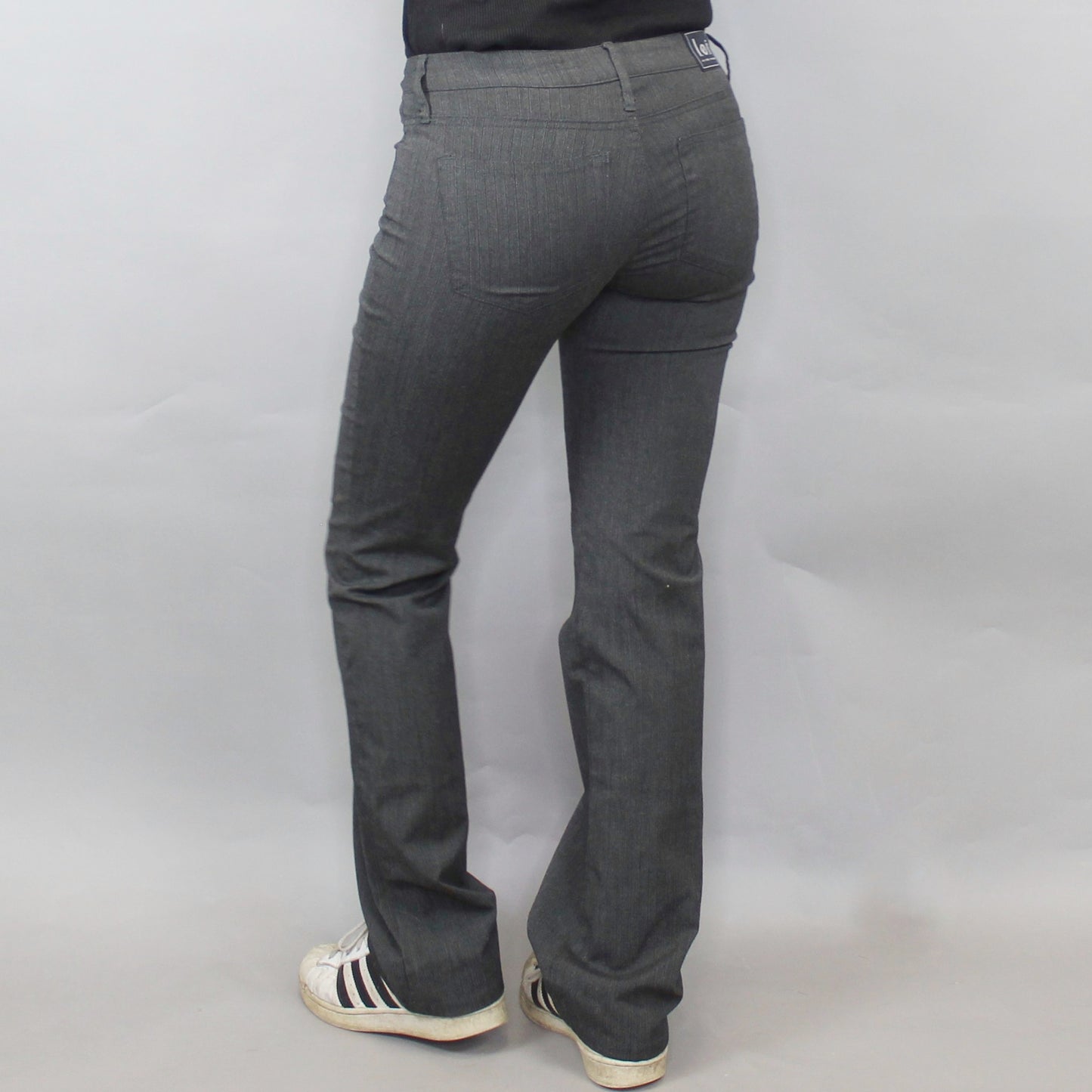 Vintage Y2k Pinstriped Bootcut Low-rise Pants by L.e.i.