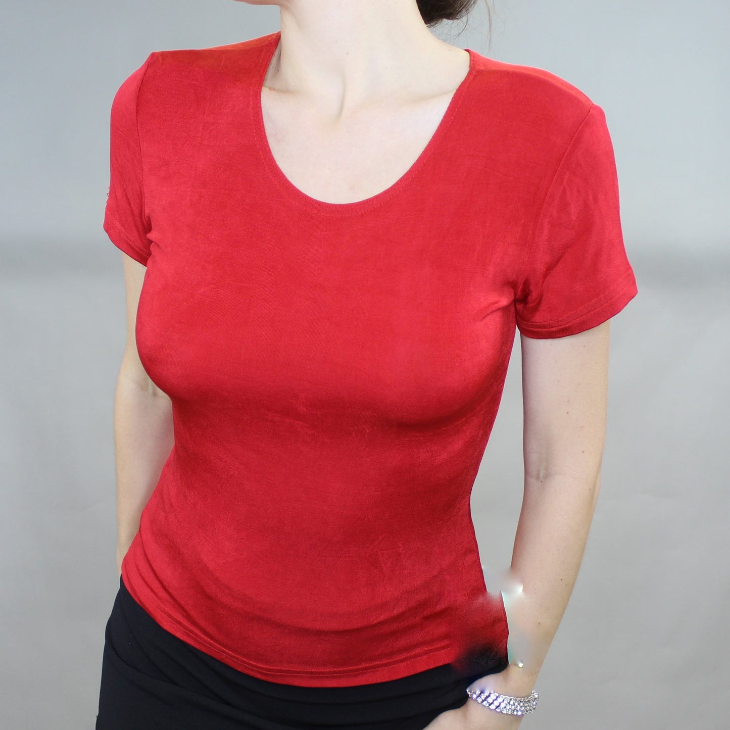 Vintage 90s Red Stretchy Baby Tee